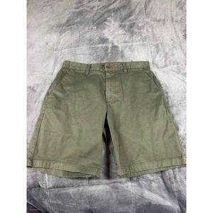 Outerknown SEA Shorts Mens 30 Olive Green Organic Cotton Stretch Chino Shorts